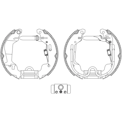 Imagen de TEXTAR Shoe Kit Pro 84058000 frenos, disco de tambor con cilindro freno rueda, accionador