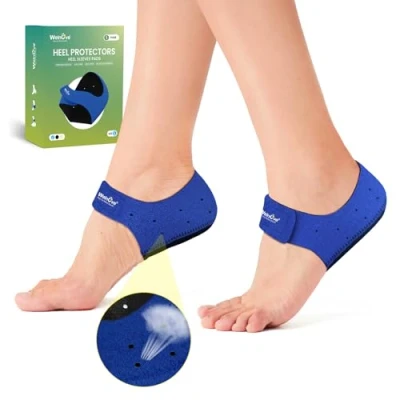 Imagen de Protector de fascitis plantar para zapatos, taloneras Welnove aliviar el dolor, insertos y almohadillas tendinitis Aquiles, cojín apoyo mujeres hombres (ancho 9.5 13/M 8.5 14)