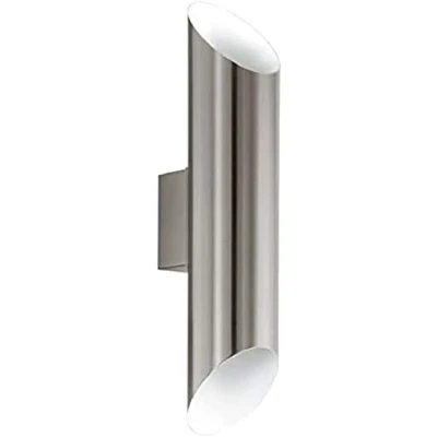 Imagen de Eglo led lámpara de pared exterior Agolada, 2 focos, acero inoxidable, color blanco, IP44