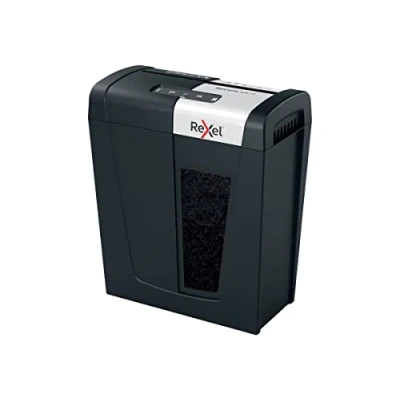 Imagen de Rexel Secure MC4 Whisper Shred Destructora de Papel con Microcorte P5, 4 Hojas, Papelera Extraíble 14 L, Silenciosa y Compacta, 2020129
