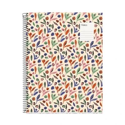 Imagen de Miquelrius Cuaderno A4 (210 x 297 mm), 100 Hojas cuadriculadas de 70 g/m², Cubierta cartón rígido, 4 Bandas color, Espiral, taladros, cuadriculado, Papelería bonita, Garden