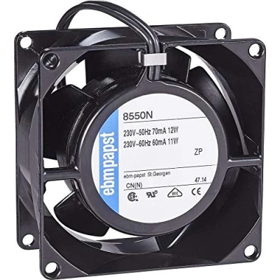 Imagen de ebm papst 8550 N Ventilador de PC (Universal, Ventilador, 2700 RPM, 30 dB, 50 m3/h, Negro)