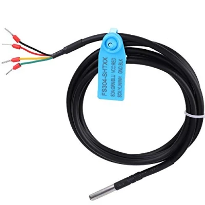 Imagen de sensor de temperatura y humedad FS304, sonda digital del suelo Caja acero inoxidable a prueba agua(SHT30)