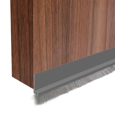 Imagen de GGTTNRT burlete autoadhesivo con cepillo, para puerta inferior, de cepillo puerta, recortable, puertas (gris 30 mm)