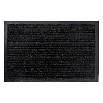 Imagen de Felpudo para puerta de color negro, ideal el exterior, Negro , 80 x 180 cm