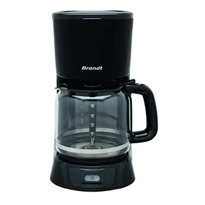 Imagen de BRANDT CAF1318 Cafetera Filtro Eléctrico Capacidad 18 Tazas Depósito 1,8 litros Jarra de Cristal Función Mantenimiento Caliente 40 Minutos Negro, Plástico