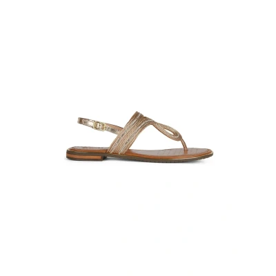 Imagen de Geox D Sozy Plus E, Sandalia Plana Mujer, Dk Gold, 39 EU