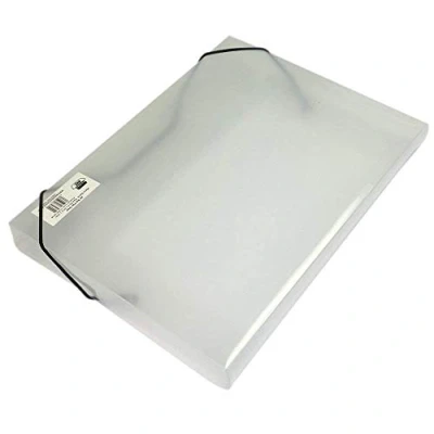 Imagen de Caja archivadora transparente A4 de 30 mm con cierre elástico (335 x 245 mm)
