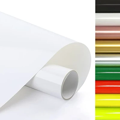 Imagen de FOSER Rollo de vinilo transferencia Calor 30,5 cm x 3 m, calor, para camisetas, tela (Blanco)