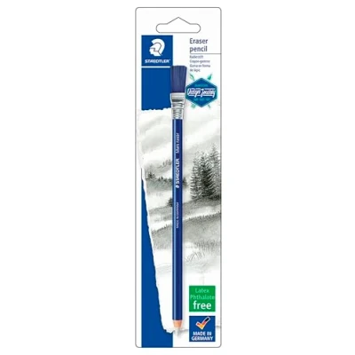 Imagen de STAEDTLER 526 61BK C. lápiz de borrar con cepillo incluido. Blíster un borrador.
