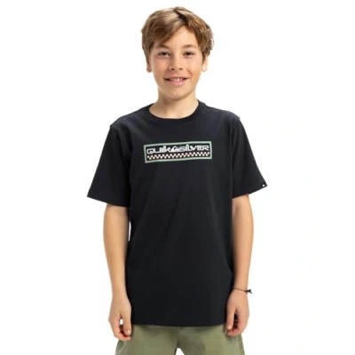 Imagen de Quiksilver SUN Dagger Unisex Camiseta estampada para niños, Talla: 10a, Dark blue