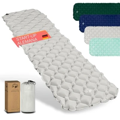 Imagen de Backpacker&#039;s Journey colchoneta de Camping. Colchon Aire Libre Isomatte, Ultraligera con tamaño Paquete pequeño. Ideal para Senderismo, Camping y Actividades al (Gris)