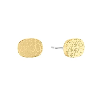 Imagen de Calvin Klein Pendientes de botón para Mujer Colección CK ICONIC FOR HER Oro amarillo, 35000400