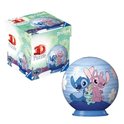 Imagen de Ravensburger Disney Stitch &amp; Angel 3D Puzzle Ball 54 Piezas (11599)