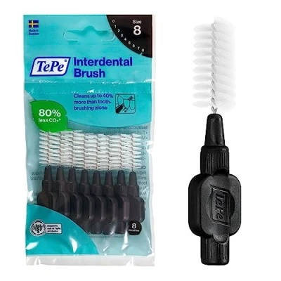Imagen de TEPE Cepillos interdentales Original/Palillos interdentales/Tamaño 7, diámetro 1,5 mm/pack de 8, color negro