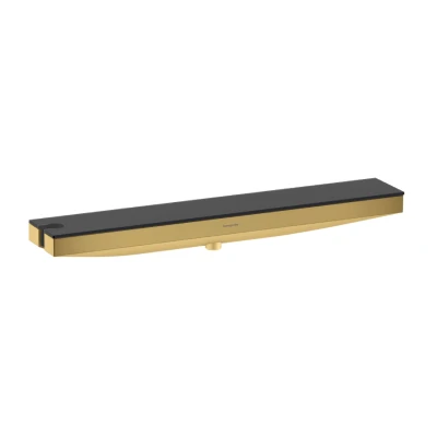 Imagen de hansgrohe Rainfinity, toma de agua con soporte ducha y repisa ducha, pared a la izquierda estantería 50cm, color oro pulido