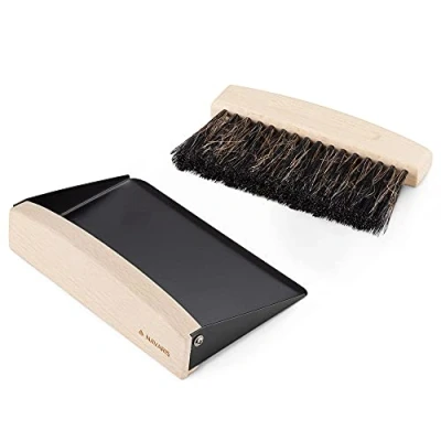 Imagen de Navaris Mini cepillo y recogedor Set 1x escoba pequeña con pala recoge migas de mesa encimera cocina Recogemigas pequeño 15.5 x 10 4 CM