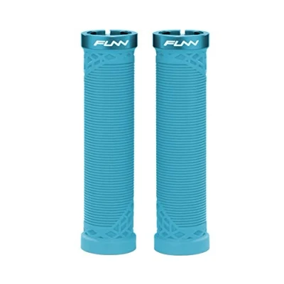 Imagen de Funn Hilt Puños de Manillar para Bicicleta Montaña con Abrazadera Bloqueo Único, Ligeros y Ergonómicos Diámetro Interior 22 mm (Turquesa)