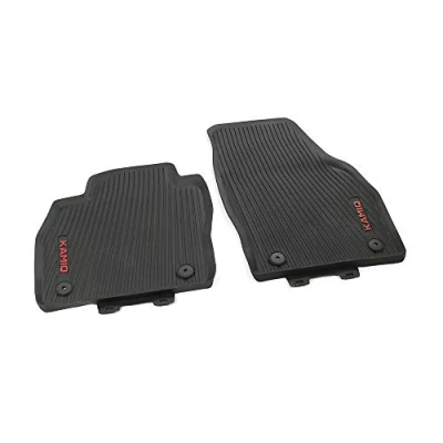 Imagen de Skoda 658061502B Juego de 2 Alfombrillas Goma Delanteras con Texto Kamiq (Rojo)