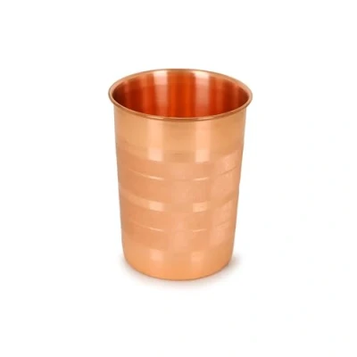 Imagen de Zap Impex Vaso de agua cobre, cobre puro, beneficios ayurvédicos para la salud, 250 ml, uso diario (1)