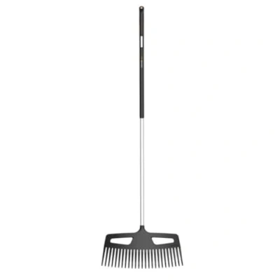 Imagen de Fiskars Rastrillo para hojas, Púas muy resistentes, Negro/Naranja, Aluminio/Plástico, L, 1027037