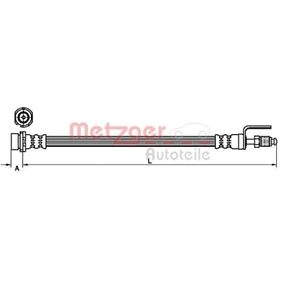 Imagen de METZGER 4110436 Latiguillos de Freno 357 FORD: Transit Connect Mk1 Furgón, Tourneo