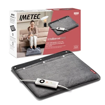 Imagen de Imetec Calientapies, Tecnología Intellisense, Tejido suave, Control digital de 5 temperaturas, Apagado automático, Dispositivo seguridad Electro Block, Funda lavable a máquina, 52x54 cm