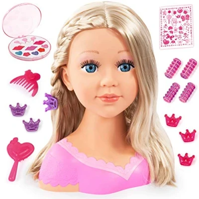 Imagen de Bayer Design Charlene Super Model, Busto muñeca para peinar y maquillar con accesorios, color/modelo surtido (B2890088)