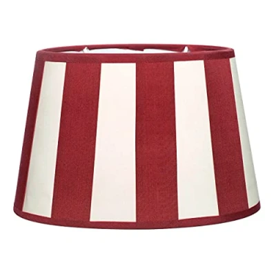 Imagen de Brillibrum WTD Pantalla para lámpara de mesa (casquillo E14, casquillo E27, máx. 40 W), color rojo y crema