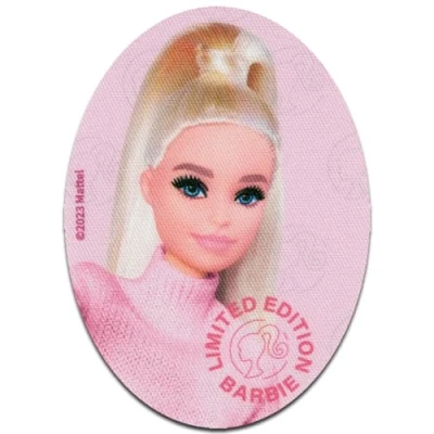 Imagen de Comercial Mercera Barbie © Retrato Parches Termoadhesivos Bordados Aplique Para Ropa, Tamaño: 11 x 8 cm