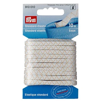 Imagen de Prym Elástico Estándar, Blanco, 5 mm, 10 m