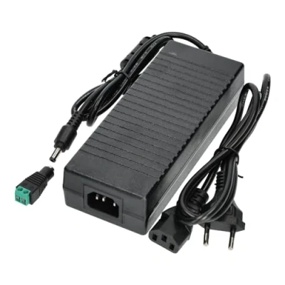 Imagen de Jandei Fuente de Alimentación Transformador Enchufable 110/220V AC a 12V DC 120W 10A, Cable 1m y Conector Hembra. Instalación en Interior IP20, para Tira Led, Neón o Dispositivos Bajo Voltaje