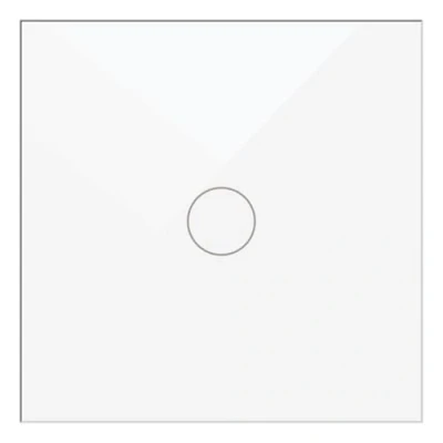 Imagen de WESA Interruptor Táctil de cristal Blanco empotrable Simple, Caja con pantalla táctil, material montaje y indicador LED