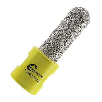 Imagen de Fresa de Diamante 15mm Broca Azulejos para Agrandar y Forma a Agujeros Existentes en Porcelana Cerámica Mármol Granito Piedra Artificial M14 Rosca SANLEETEK