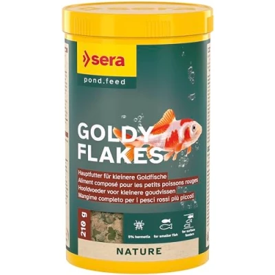 Imagen de Sera Goldy Nature El Copo Natural Forro para pequeños Peces de Agua fría sin Color y conservantes