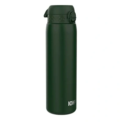 Imagen de Ion8 Botella de Agua Acero Inoxidable 1 Litro, a Prueba Fugas, Fácil Abrir, Cerradura Segura, Asa Transporte, Aptas para Lavavajillas, Resistente Rayones, Verde