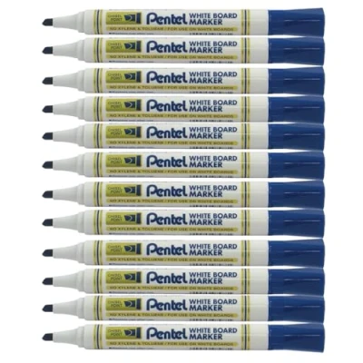 Imagen de Pentel MW86 Punta De cincel Azul 12pieza(s) Marcador (Azul, cincel, Azul, Blanco, plástico, 12 pieza(s))