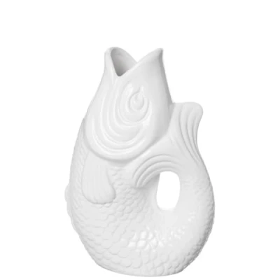 Imagen de Gift Company Carafon Jarrón, Loza, Weiß, 25 cm