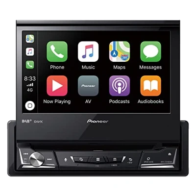 Imagen de Pioneer AVH Z7200DAB Reproductor multimedia 1 DIN, pantalla táctil desplegable de 7&quot;y 24 bits, conectividad por cable USB, Apple CarPlay, Android Auto, DAB/DAB+, Waze, Bluetooth, GEQ 13 bandas