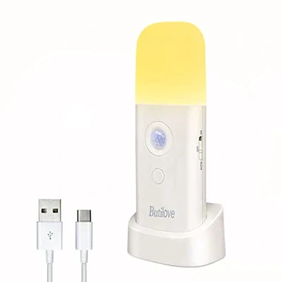 Imagen de Butilove Luz con Sensor de Movimiento,Luz Led Movimiento Recargable Cable USB,Luz Nocturna pared Inalámbrica Encendido/Apagado Automático,Ideal para Infantil/bebe,Armario,Cocina