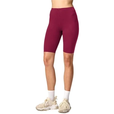 Imagen de Merry Style Leggins Cortos Mallas Deportivas Mujer Shorts Pantalones para Verano de Mujeres MS10 145 (Borgoña, L)