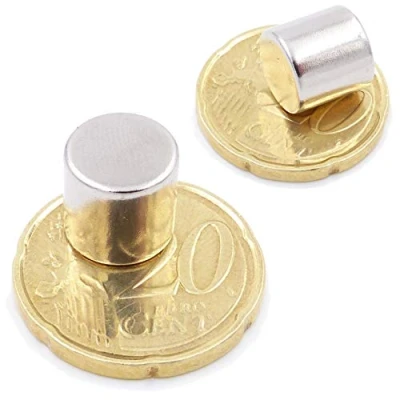 Imagen de Brudazon 10 Mini imanes Discos 10x10mm N52 Nivel más Fuerte Los de neodimio Ultra Fuertes Imán del Poder para la Toma Modelo, Foto, Pizarra Blanca Pequeño, Redondo y Extra