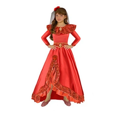 Imagen de Ciao Princesa de España Disfraz niña, liso, Color rojo, 7 9 anos (18383.7 9)