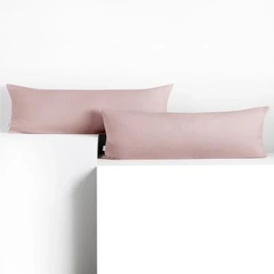 Imagen de DecoKing 2 Fundas de Almohada 40 x 200 cm algodón con Cremallera Lavanda ámbar