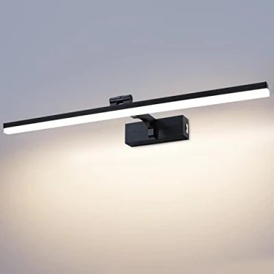 Imagen de TYhogar Lámpara de Espejo Baño 60cm 12W, Luz Temperatura Ajustable 3 Colores 3000K/4500K/6000K, Aplique Sin Parpadeo Iluminación Frontal, Pared IP44