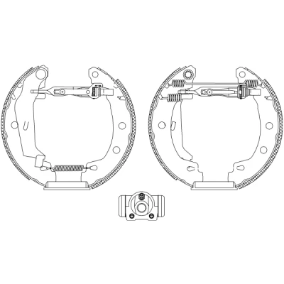 Imagen de TEXTAR Shoe Kit Pro 84049501 frenos, disco de tambor con cilindro freno rueda, accionador RENAULT: MEGANE 1, 1 Classic