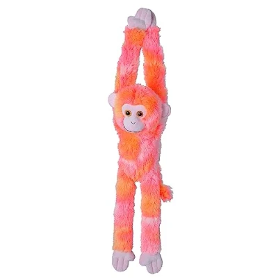 Imagen de Wild Republic Hanging Monkey with Baby Rosado, Mono de Peluche, 56 cm, Regalo Cumpleaños un Niño, Peluche Colgante, Relleno Elaborado con Botellas Agua Recicladas