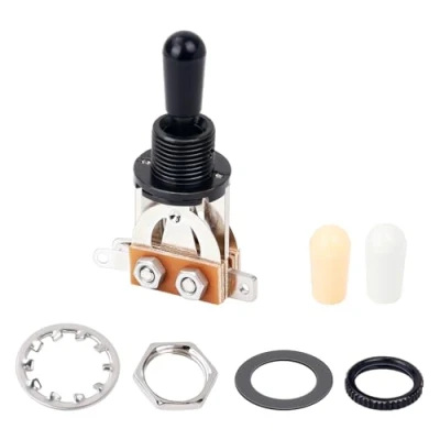 Imagen de Banworks Interruptor selector de pastillas Metric 3 vías para guitarra Epiphone EPI LP estilo Les Paul JT/DWQ 01, color negro y con punta negra
