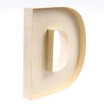 Imagen de letra D de madera rellenable A Z rellenable,