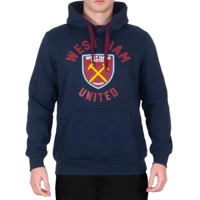 Imagen de West Ham United FC Sudadera Oficial con Capucha y Escudo del Club para Hombre Forro Polar XL